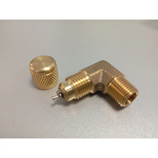 Közcsavar könyök szelepes 1/4"-1/8" KK